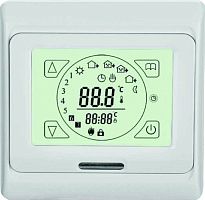 Терморегулятор сенсорный E91.716 датчик воздуха 3,6кВт 16А молочный картинка 